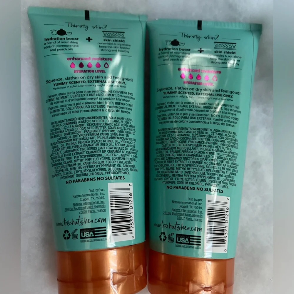Tree Hut Peppermint Pearl Moisturizing Body Lotion set of 2 full size